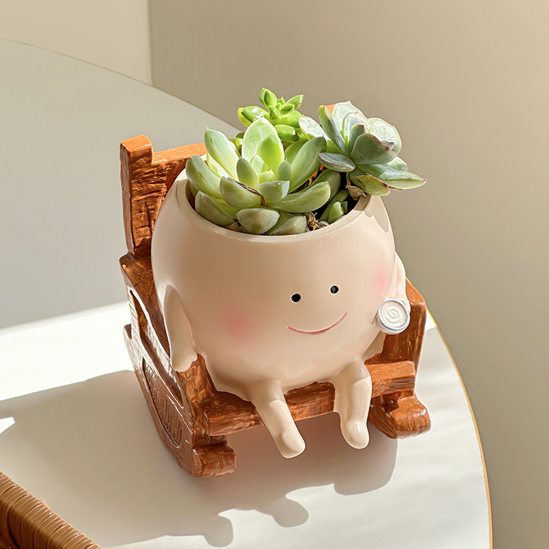 Echeveria Succulent - Stylowa, urocza doniczka na sukulenty z