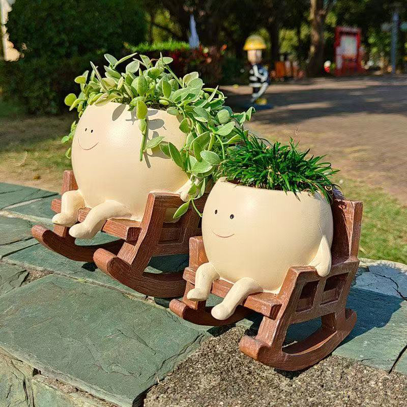 Mini Krzesło Bujane z Uśmiechn – Echeveria Succulent recenzja i cena